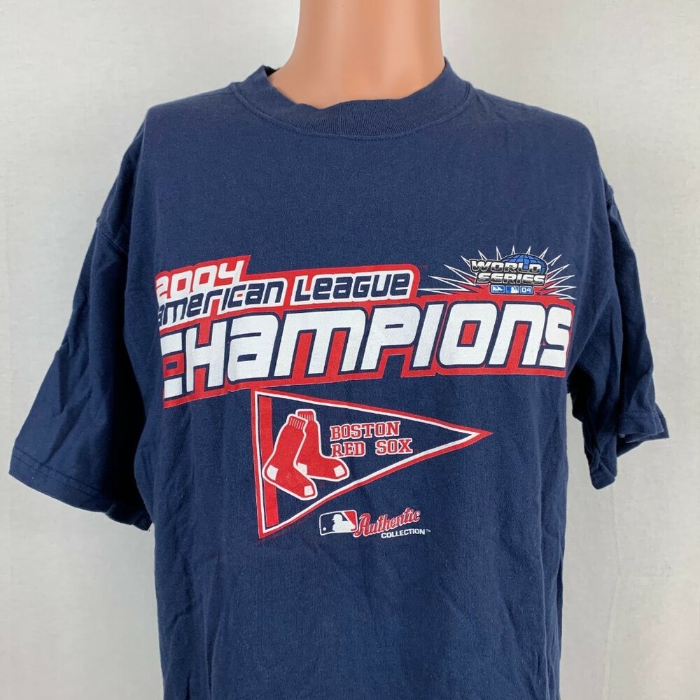 Vintage Boston Red Sox T Shirt Mens Size M Lee Sport 2004 AL Champions MLB